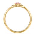 thumbnail image 4 of Birthstone Oval Ring with Shoulder Accents - Pink Tourmaline (October), 4 of 5