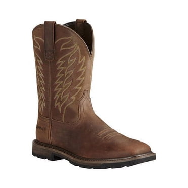 ARIAT mens Groundbreaker Square Toe Work Boot, Brown, 13 Wide US