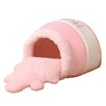 thumbnail image 2 of kurtrusly Pot de Miel Lit pour Chat Lit Doux avec Tapis Rose, 2 of 8