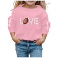 thumbnail image 1 of PMVFHDE Chandails en Molleton pour Enfants Garçon Fille Unisexe Manches Longues Chandail en Molleton Doux Graphique Enfants Mignon Col Rond Pulls Haut Vêtements pour Filles Rose,150, 1 of 4