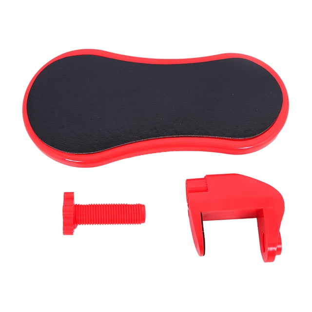 ZheElen Plastic Armrest Pad Attachable Fatigue Relieving Table-mounted Shoulder Protector Indoor Office Arm Wrist Rest Accessories Red Cloth