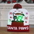 thumbnail image 4 of Christmas Decor Knitted Christmas Hat Cartoon Pattern Light Flashing Cap LED New Year  Gifts, 4 of 4