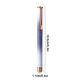thumbnail image 3 of 5Pcs Gradient Thermal Erasable Pen, Uscallm Gradient Thermal Erasable Pen Metal Stylus for Study, Smooth Writing Retractable Gel Ink Pen, Friction Erasable Ink, Office Study Supplies, 2ml Ink, 3 of 6