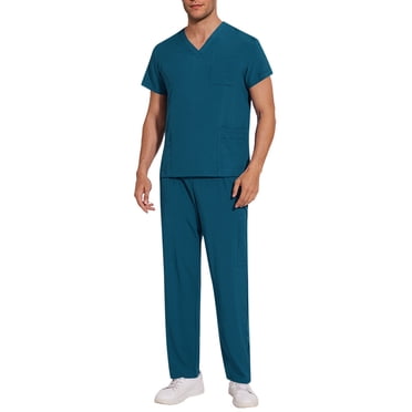 Weiqiqre Sarraus Médicaux pour Hommes, Ensemble de Sarraus pour Hommes, Sarrau pour Homme - Haut Classique à Col en V et Pantalon Jogger