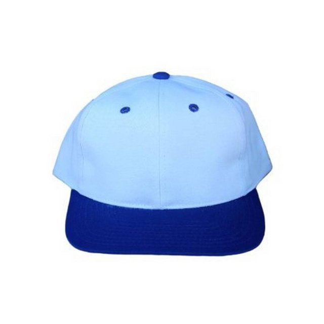 K & E Apparel Casquette Snapback, Blanc Bleu Royal