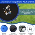 thumbnail image 4 of Jump Into Fun Trampoline 12FT, 1200LBS Trampoline for Adults Kids, Trampoline with Enclosure, Basketball Hoop, Wind Stakes & Ladder, Recreational Outdoor Heavy Duty Trampoline, 4 of 7