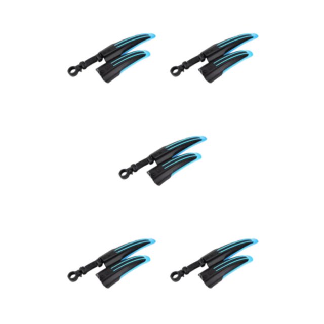 Decodeary 2x Garde-Boue d'Aile de Vélo Réglable et Protection Fiable pour Vélo Convenable Bleu Clair 5Ensemble
