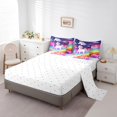 thumbnail image 3 of YST 7pcs Cartoon Unicorn Comforter Set Bed in a Bag, Twin Size, 3D Rainbow Fantasy, 3 of 5