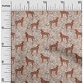 thumbnail image 2 of oneOone Coton Soie Brun Rouille Tissu Animal Matière de Robe Tissu Imprimé Tissu au Mètre 42 Pouces de Large, 2 of 4