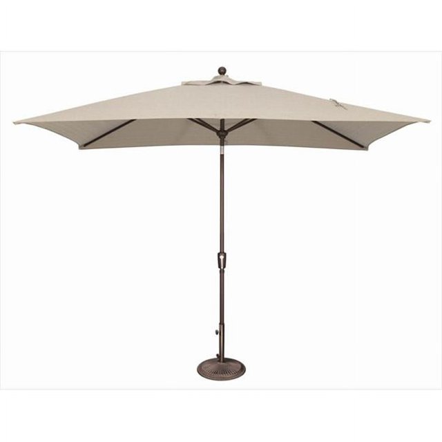 SimplyShade 6 x 10 ft. Rectangle Push Button Tilt Market Umbrella Antique Beige