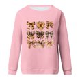 thumbnail image 4 of QATAINLAV Chandail contre le Cancer du Sein pour Femmes Chandails à Manches Longues Tendance Imprimé Ruban Rose Col Rond Chandails Automne 2025 Hauts de Sortie s Rose TTG, 4 of 5