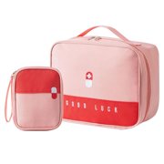 Wweixi 2 Packs Waterproof Bag Large Capacity Household Bag Portable Emergency Bag Empty Storage Bag First Aid Kit