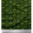 thumbnail image 1 of Soimoi Green polyester Crepe Fabric Elk & Deodar Cedar Tree Fabric Prints By Yard 42 Inch Wide, 1 of 3