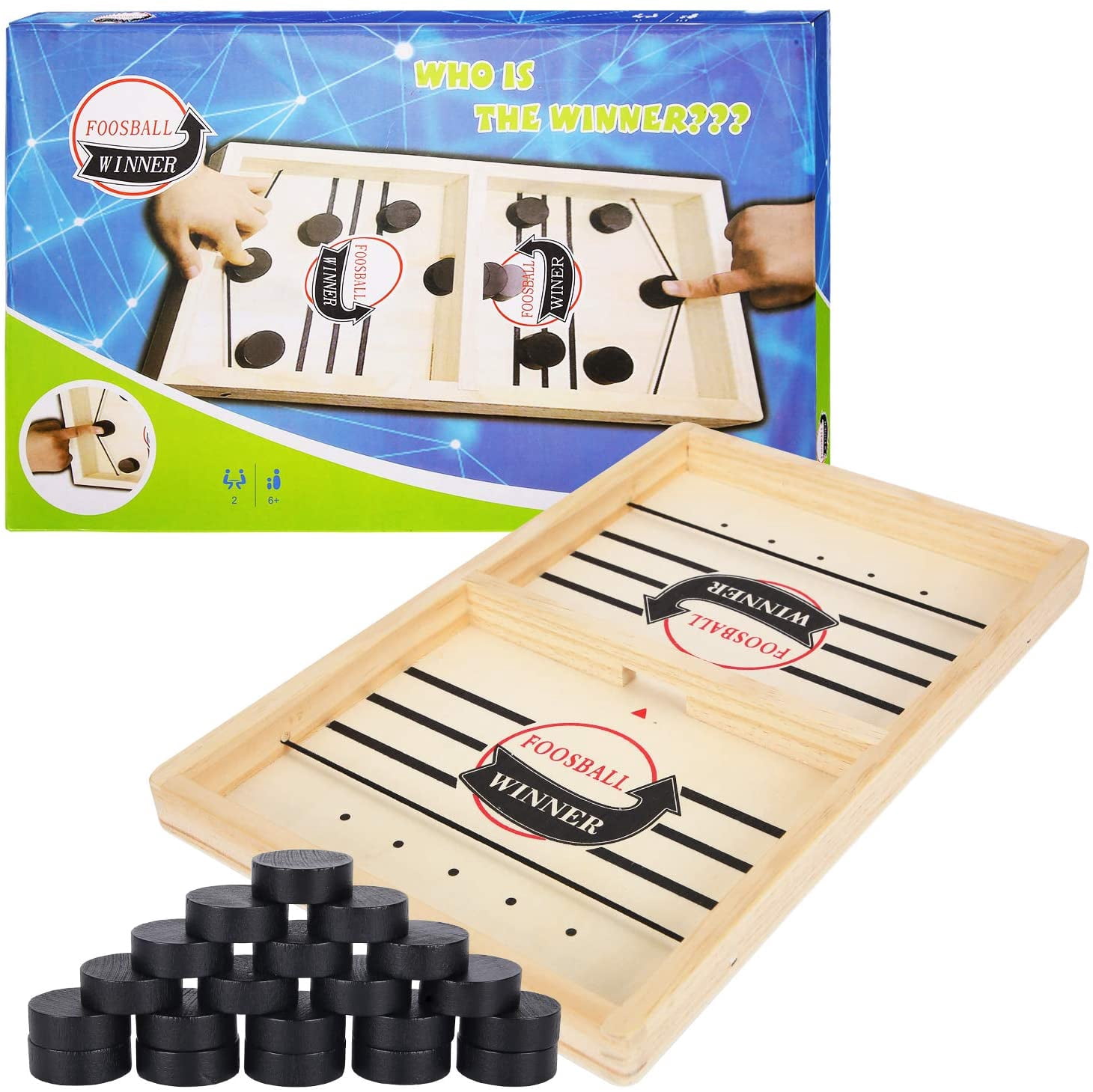 Board Game Hockey, Fast Sling Puck Game, Table Hockey Board Game, Catapult Chess, Catapult Board Game, Bouncing Board Game, Bouncing Chess Hockey Game, Puck Game Wood, 36 * 23 * 3.3 Cm