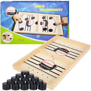 Board Game Hockey, Fast Sling Puck Game, Table Hockey Board Game, Catapult Chess, Catapult Board Game, Bouncing Board Game, Bouncing Chess Hockey Game, Puck Game Wood, 36 * 23 * 3.3 Cm