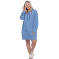 thumbnail image 1 of PS822-03-1X Plus Size Hoodie Sweatshirt Dress, Blue - Extra Large, 1 of 1