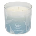 thumbnail image 4 of Mainstays 3-Wick Textured Wrapped Garden Rain Scented Candle, 14 oz, 4 of 6