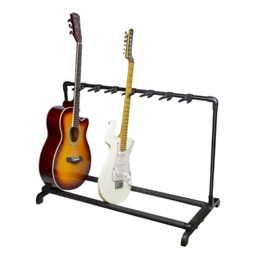 Multi Guitar Stand Rack, Folding Multiple Guitars Stand, Portable Guitar Holder, Guitar Display Holder for Guitar & Bass, Studio & Home  (5 Holder/7 Holder)
