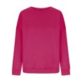 thumbnail image 4 of EGNMCR Chandail pour Femmes d'Hiver Coupe Ample Décontracté à Manches Longues Mode Col Ras du Cou Chandails Surdimensionnés Chandail à Enfiler pour Femmes, 4 of 6
