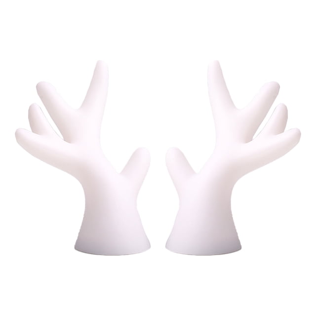 mmirethe 2pcs Easy To Install Antlers Sticker To Decorate Christmas Car Cute Waterproof white small 2Set