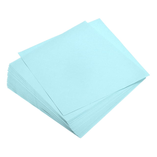 Unique Bargains 25 Sheets 8x8 Inch Origami Paper Double Sided Light Blue Square Sheet for Art Craft Project, Beginners