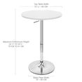 thumbnail image 2 of Bronte Living Bar Table with Round Top, Adjustable Height, Swivel Design, Pedestal Base and Floor Protection for Bar, Bistro, Pub, Café, Restaurant - Series Hope - 1 Unit, 2 of 6