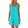 thumbnail image 2 of Mefallenssiah Robe de Plage pour Femme Paréo de Bikini Tenue de Plage Décontractée Vacances Courte Robes d'Été, 2 of 5