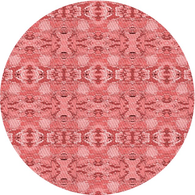 Ahgly Company Tapis d'Intérieur Ronds Transitionnels Lavables à la Machine, Corail Clair Rose, 3 Pieds Rond