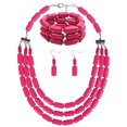 thumbnail image 1 of Femmes Multi-Couches Collier Perles de Mode Collier Choker avec Boucles d'Oreilles et Bracelet, 1 of 7