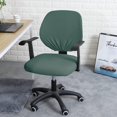 thumbnail image 2 of ORUYROP Housse de Chaise de Bureau Résistante à l'Eau Vert Laurier Extensible Jacquard Housses Élastiques 2 Pcs pour Chaise d'Ordinateur de Bureau Housse Extensible, 2 of 7