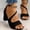 Black, variant on zanvin Sandals , Summer Sandals New Buckle Strap Chunky Heel Sandals Women's High Heels Beaded Fish Mouth Women's Sandals Womens Sandals