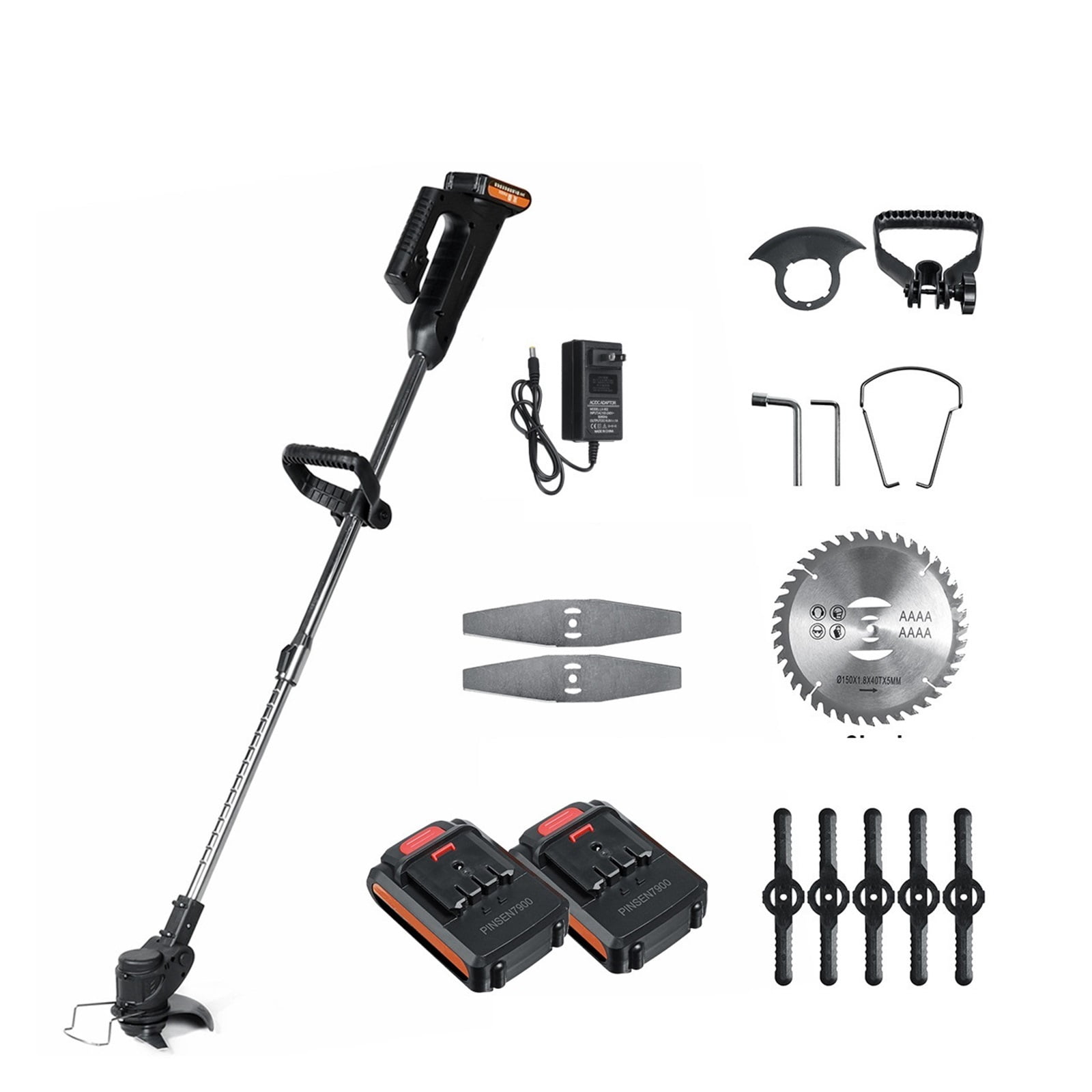 1000W 24V Electric Grass Trimmer With 22980mAh Battery Wireless Cordless Lawn Mower Length Adjustable Garden Pruning Cutter Tool ,Easy to Use