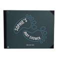 thumbnail image 1 of Darling Souvenir Blue Baby Footprint Baby ShowerGuestbookHardbound Cover Personalized Printed MemoryGuestRegistry-9 x 12 Inches, 1 of 5