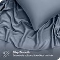 thumbnail image 2 of Bare Home TENCEL™ Sheet Set - Lyocell derived from Eucalyptus - Twin XL, Indigo, 2 of 7