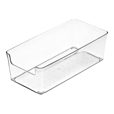 Drawer Storage Divid Box Transparent Plastic Tray, Stackable Storage Organizer for Bedroom Bathroom Office Use