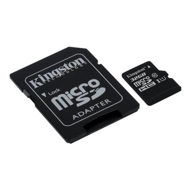 Kingston Canvas Select - Flash memory card (microSDHC to SD adapter included) - 32 GB - UHS-I U1 / Class10 - microSDHC UHS-I