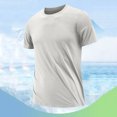 thumbnail image 2 of LNWUY Men's Plus Size Short Sleeve UPF 50+ T-Shirt Quick Dry Rash Guard Athletic Running Swim Top Tee Performance Water Shirts Gray M, 2 of 6