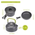 thumbnail image 4 of Tignapoo Portable Camping Cookware Set with Stove and Teapot - Lightweight Outdoor Cooking Gear for Hiking and Picnics, Available in Green, Black, and Orange, 4 of 6
