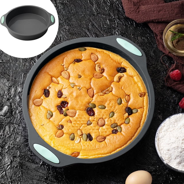 Big Savings! Non-Stick Silicone Baking Molds, Cake, Bread, and Dessert Baking Pan, Round and Square Shapes, Double Handle Baking Tools for Kitchen and Home Use