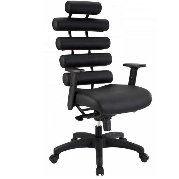Argo Office Chair Swivel made of Faux Leather cushion rolls along the back