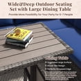thumbnail image 3 of AECOJOY 7 Pieces Patio Furniture Set PE Rattan Outdoor Dining Set Sectional Sofa Couch with Table Patio Conversation Set in Dark Blue, 3 of 6