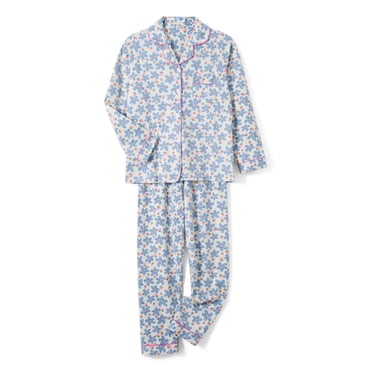 EYIIYE Women’s Loose Pajamas Set Ladies Soft Loungewear Long Sleeve Shirt Floral Print Button Up Tops + Pants Set Casual Comfort 2 Piece Sleepwear