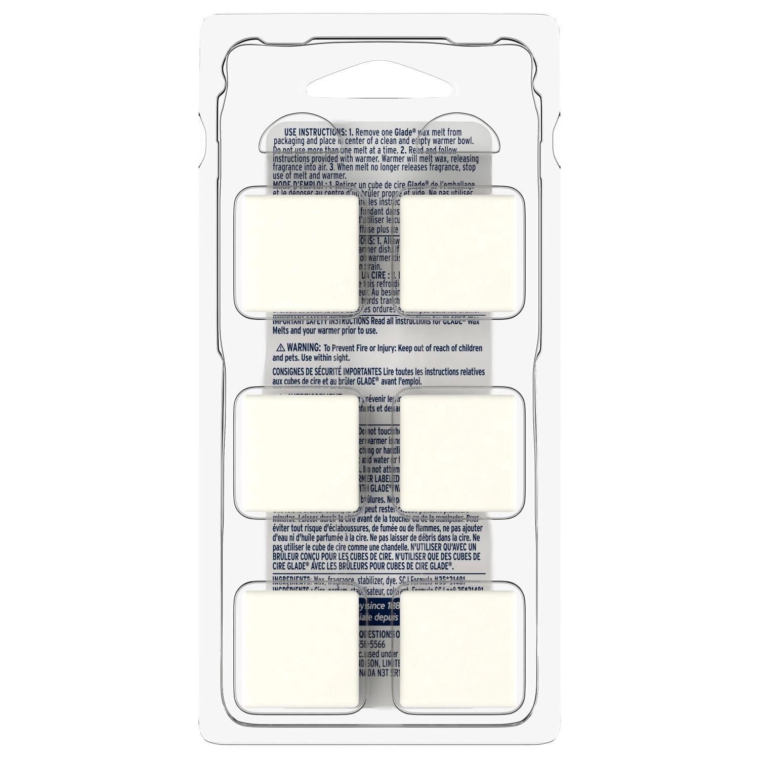 Glade® Cubes de Cire, Fine Caresse de Vanille
