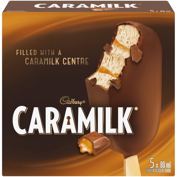 CADBURY Caramilk Frozen Dessert Bars, 5 x 80 ml