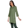 thumbnail image 2 of Moomaya Kurtis Courtes à Col Montant en Poly-Crêpe pour Femmes, Haut de Robe Imprimé, 2 of 5