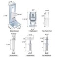 thumbnail image 2 of Unique Bargains Kit de Quincaillerie pour Porte Pliante 4 Pcs Inclut Pivot Supérieur et Inférieur, Support et Roue de Guidage Kit de Quincaillerie pour Porte de Placard, 2 of 6