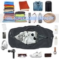 thumbnail image 4 of 105L Extra Large Duffel Bag 32.5 inch Lightweight Luggage for Travel-Grey, 4 of 7