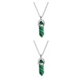 thumbnail image 2 of QualitChoice Hexagon Column Charm Exquisite Women Men Making Findings Handmade Anniversary Hanging Pendants Colorful Crystal Peacock Stone 2Set, 2 of 6