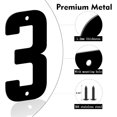 thumbnail image 3 of 3 Inch Modern Metal House Numbers, Metal Address Numbers and Letters, Black Door Mailbox Number, House Address Letter and Number for Office Home Farm Outside (Double 5), 3 of 8