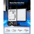 thumbnail image 2 of VEVOR 15" W Under Counter Ice Maker, 15 LBS/Day Crescent Ice Maker Built-in with 11LBS Storage Bin & Reversible Door, Freestanding Ice-Making Machine - No Drain Required, 2 of 9